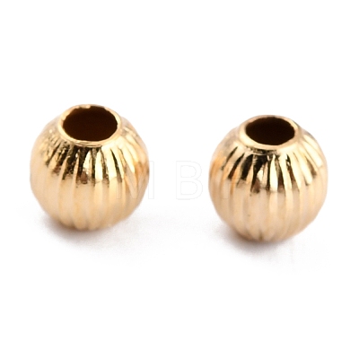 Long-Lasting Plated Brass Beads KK-O133-001B-G-1