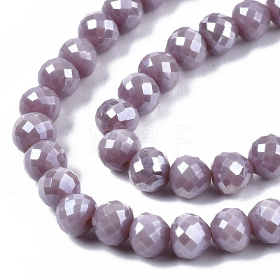 Opaque Glass Beads Strands EGLA-T008-16G-1