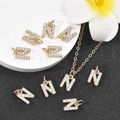 SHEGRACE Brass Micro Pave Clear Cubic Zirconia Pendants XGRQ29404-394G-N-1