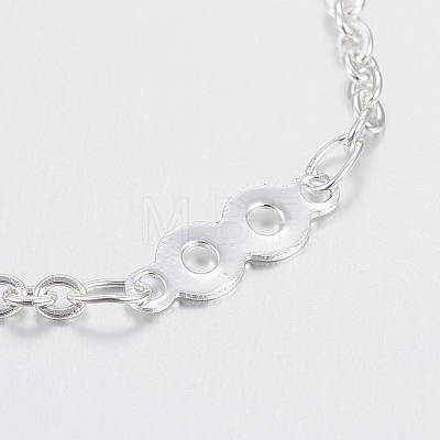 Trendy 304 Stainless Steel Link Chain Bracelets BJEW-I243-39S-1