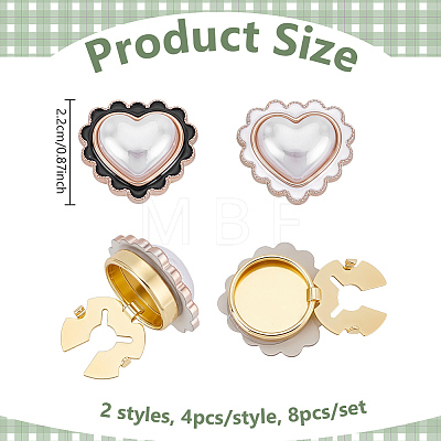 8Pcs 2 Styles Alloy Cufflinks HJEW-PH02547-1