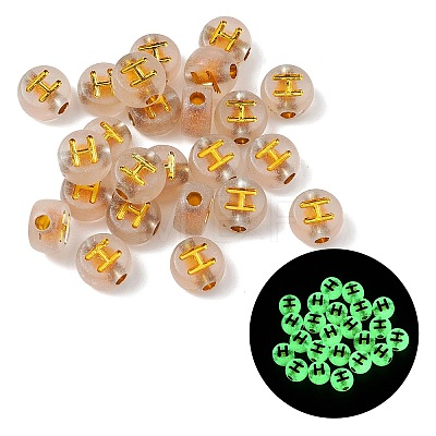 Luminous Transparent Acrylic Beads OACR-P037-01B-H-1