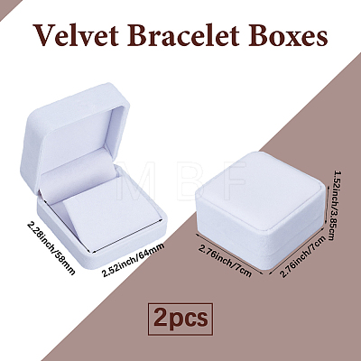 2Pcs Velvet Earring Boxes VBOX-BBC0001-01C-1