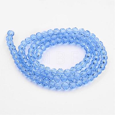 Transparent Glass Bead Strands GLAA-G013-6mm-25-1