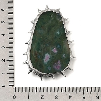 Natural Ruby in Zoisite Carved Plant Big Pendants G-C291-01C-1