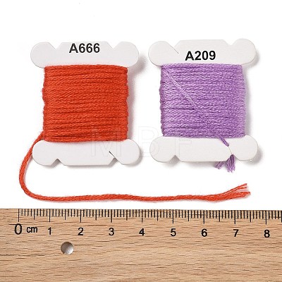 72 Cards 72 Colors 6-Ply Polyester Embroidery Floss OCOR-K006-C06-1