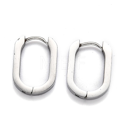 Non-Tarnish 304 Stainless Steel Huggie Hoop Earrings X-STAS-H156-11A-P-1