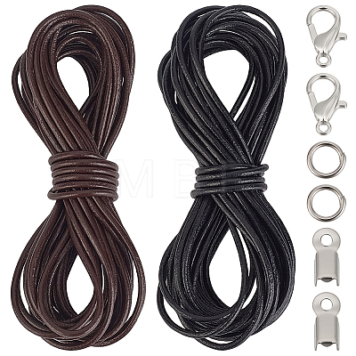DIY Cowhide Cord Necklaces Bracelets Making Kits DIY-CL0002-47-1