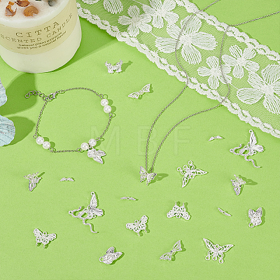 80Pcs 8 Styles DIY Butterfly Jewerly Making Finding Kits FIND-WR0012-21-1