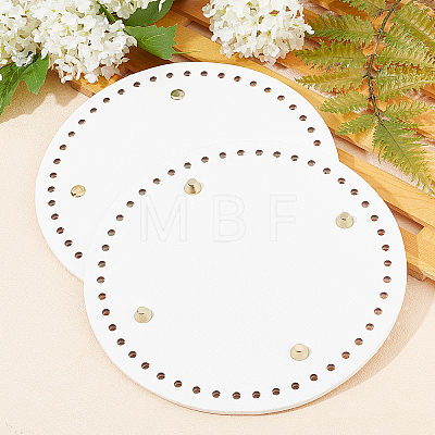 PU Leather Flat Round Bag Bottom FIND-PH0016-001H-1