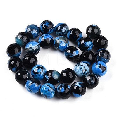 Dyed Natural Agate Beads Strands G-T141-01A-04-1