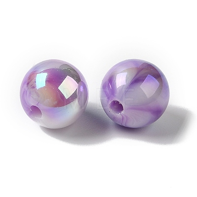 Opaque Two-tone Acrylic Beads OACR-G015-04-1