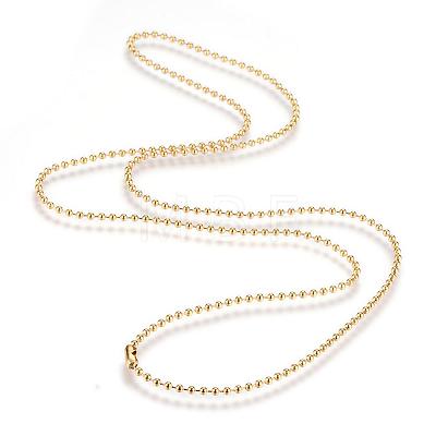304 Stainless Steel Ball Chain Necklace MAK-R012-01G-1