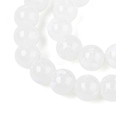 Baking Paint Glass Beads Strands DGLA-N015-10mm-01-1