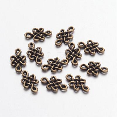 Tibetan Style Chinese Knot Alloy Links connectors TIBE-Q035-077AB-NR-1