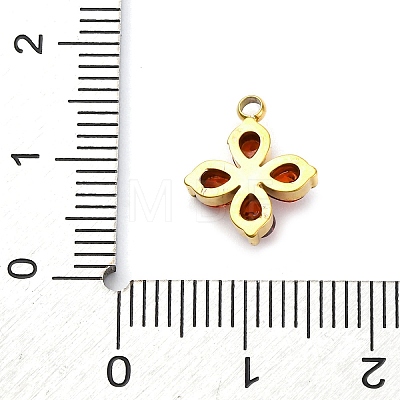 304 Stainless Steel Micro Pave Cubic Zirconia Pendants LS-STAS-U042-06G-06-1
