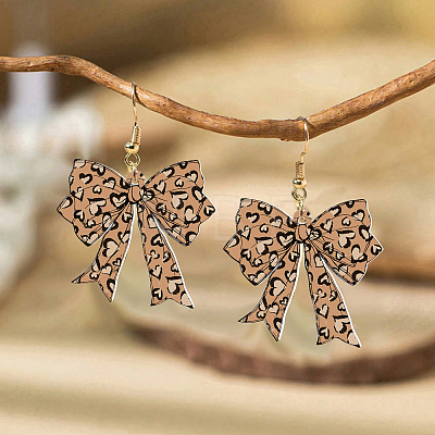 Teachers' Day Acrylic Dangle Earrings EJEW-I325-01G-01-1