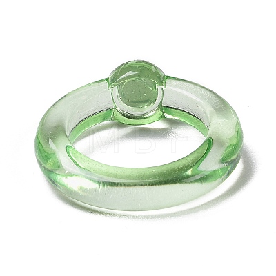 Transparent Acrylic Finger Rings RJEW-T010-07B-1