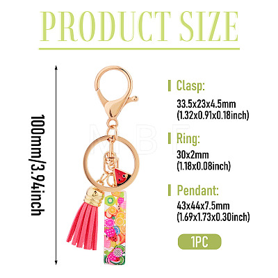 Fruit Series Letter Resin Keychains KEYC-TAC0033-02I-1
