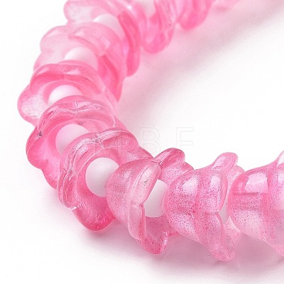 Transparent Glass Beads Strands LAMP-H061-01C-04-1