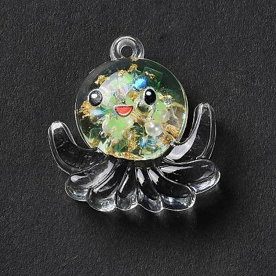 Luminous Transparent Resin Pendants RESI-K019-05-1