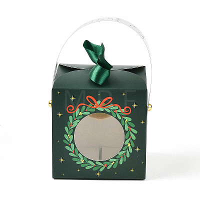 Christmas Wreath Folding Gift Tote Boxes CON-M007-01B-01-1