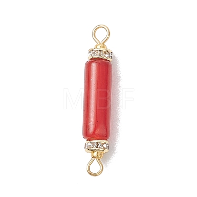 Natural Lepidolite & Blue Spot Jasper & Tiger Eye & Rose Quartz & Carnelian & Larvikite & Flower Amazonite Column Links Connector Charms PALLOY-JF04769-1