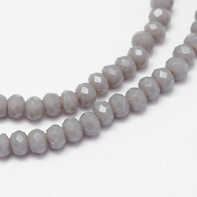 Faceted Rondelle Glass Beads Strands GLAA-M028-2mm-A10-1