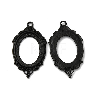 Zinc Alloy Link Cabochon Settings PALLOY-WH0001-35EB-1