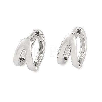 304 Stainless Steel Huggie Hoop Earrings for Women EJEW-C096-42P-01-1