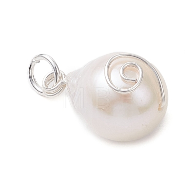 Natural Keshi Pearl Pendants PALLOY-JF04811-02-1