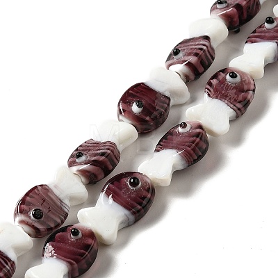 Handmade Lampwork Beads Strands LAMP-G154-07G-1