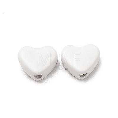 Heart Spray Painted Alloy Beads FIND-G053-01O-1