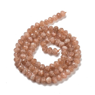 Natural Gold Sunstone Beads Strands G-B088-D18-02-1