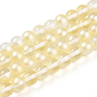Baking Paint Transparent Glass Beads X1-DGLA-N011-10mm-02-1