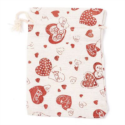 Christmas Theme Cotton Fabric Cloth Bag ABAG-H104-B03-1