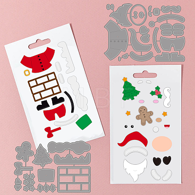 Christmas Theme Carbon Steel Cutting Dies Stencils DIY-WH0309-1201-1