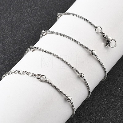 Brass Satellite Chains Necklaces for Women NJEW-D302-16P-1