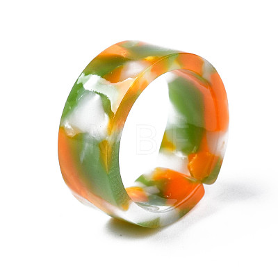 Resin Wide Band Cuff Ring RJEW-T022-013-1