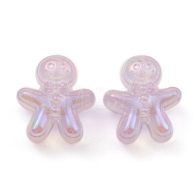 Luminous UV Plating Rainbow Iridescent Acrylic Beads PACR-E002-04-1