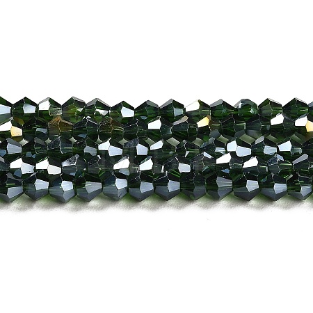 Transparent Electroplate Glass Beads Strands GLAA-F029-2mm-A25-1