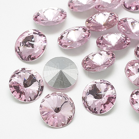 Pointed Back Glass Rhinestone Cabochons RGLA-T086-12mm-10-1