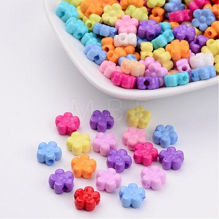 Solid Color Acrylic Beads X-SACR-R807-M-1