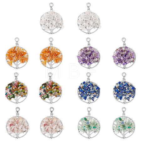 14Pcs 7 Styles Zinc Alloy European Dangle Charms G-FH0001-82-1