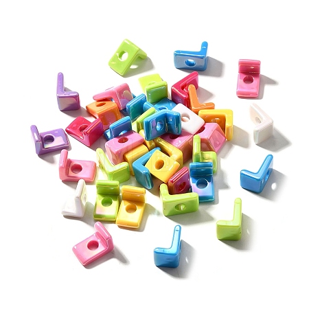 UV Plating Opaque Acrylic European Beads SACR-Z007-01L-1