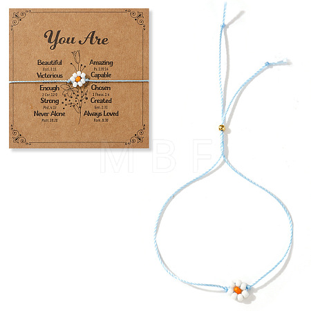 Flower Resin Beaded Slider Bracelets for Women SL9741-16-1