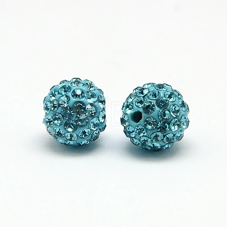 Polymer Clay Rhinestone Beads RB-A053-8mm-03-1