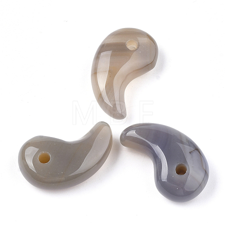 Natural Grey Agate Pendants G-S294-07K-1