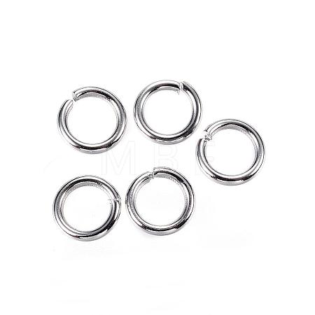 Tarnish Resistant 304 Stainless Steel Open Jump Rings STAS-D448-098P-6mm-1
