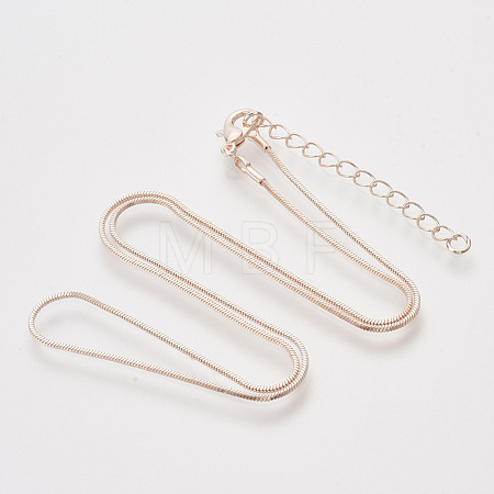 Brass Square Snake Chain Necklace Making MAK-T006-10A-RG-1
